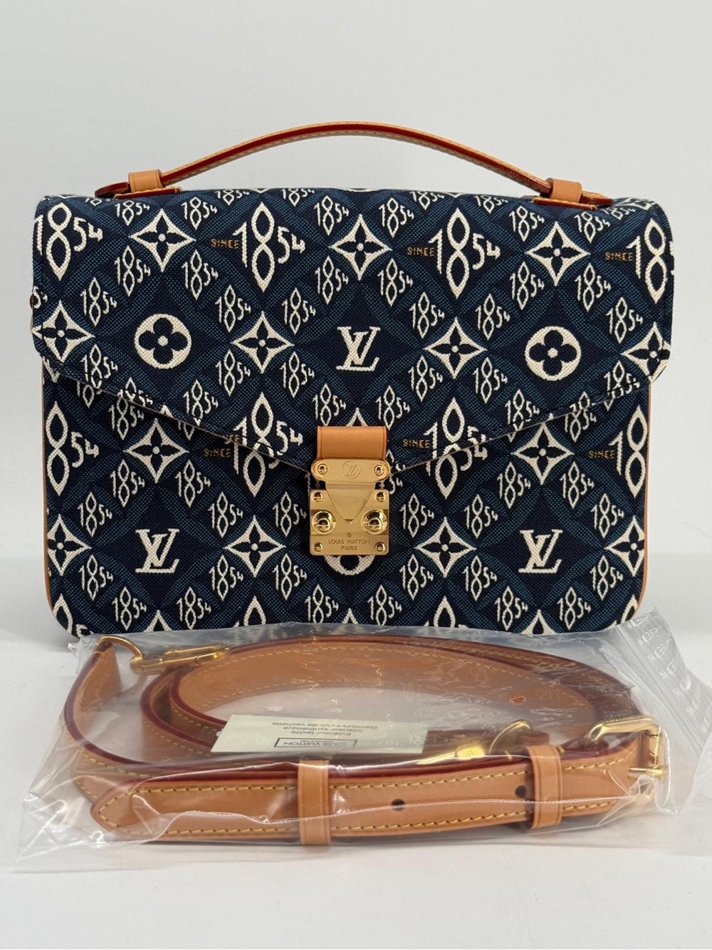 Louis Vuitton Jacquard Since 1854 Pochette Metis Blue Shoulder Bag